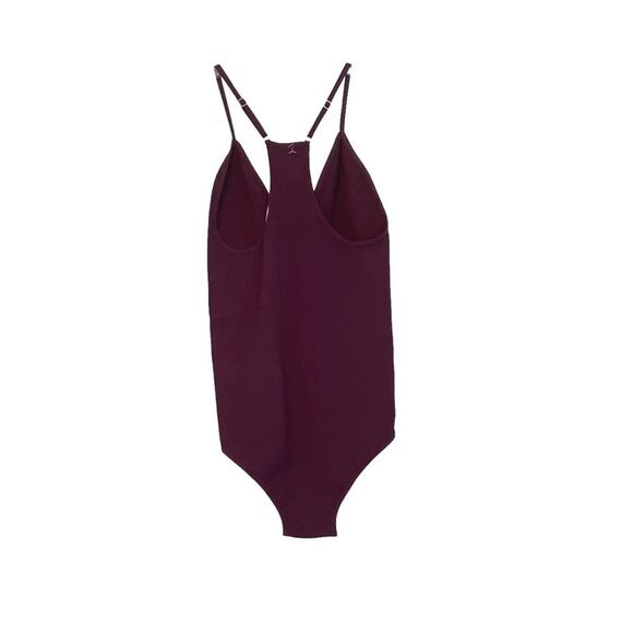 FREE PEOPLE INTIMATELY WOMEN'S WINE SLEEVELESS MOVE ALONG BODYSUIT Sz XS/S - Picture 4 of 9